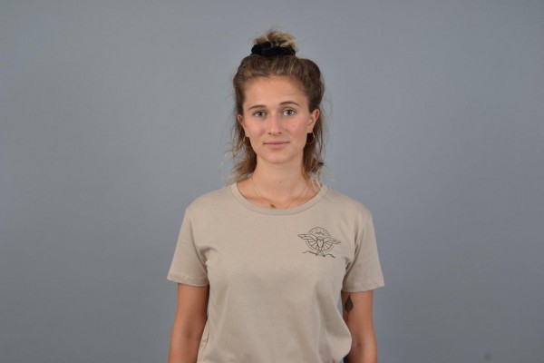 Kite Mate Women T-Shirt Beige/Black
