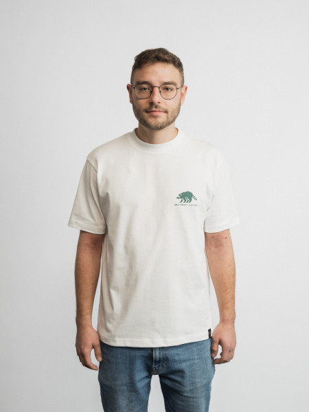 Little Klaus HEAVY UNISEX T-Shirt Cream White-Dark Camping Green