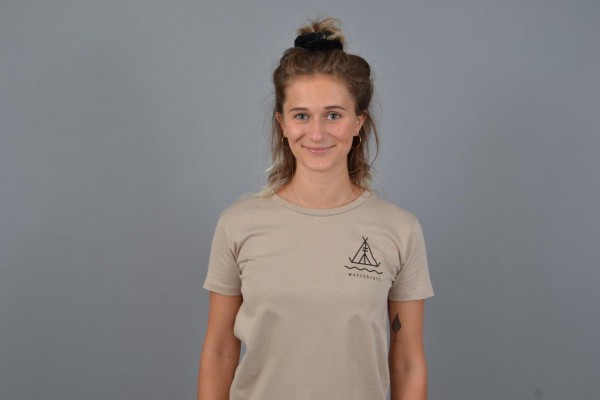 Tent Women T-Shirt Beige/Black