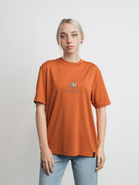 Peak UNISEX LYOCELL ACTION T-Shirt Rusty Red-Sky Blue Brown