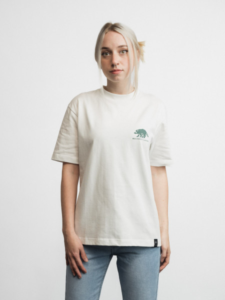 Little Klaus HEAVY UNISEX T-Shirt Cream White-Dark Camping Green
